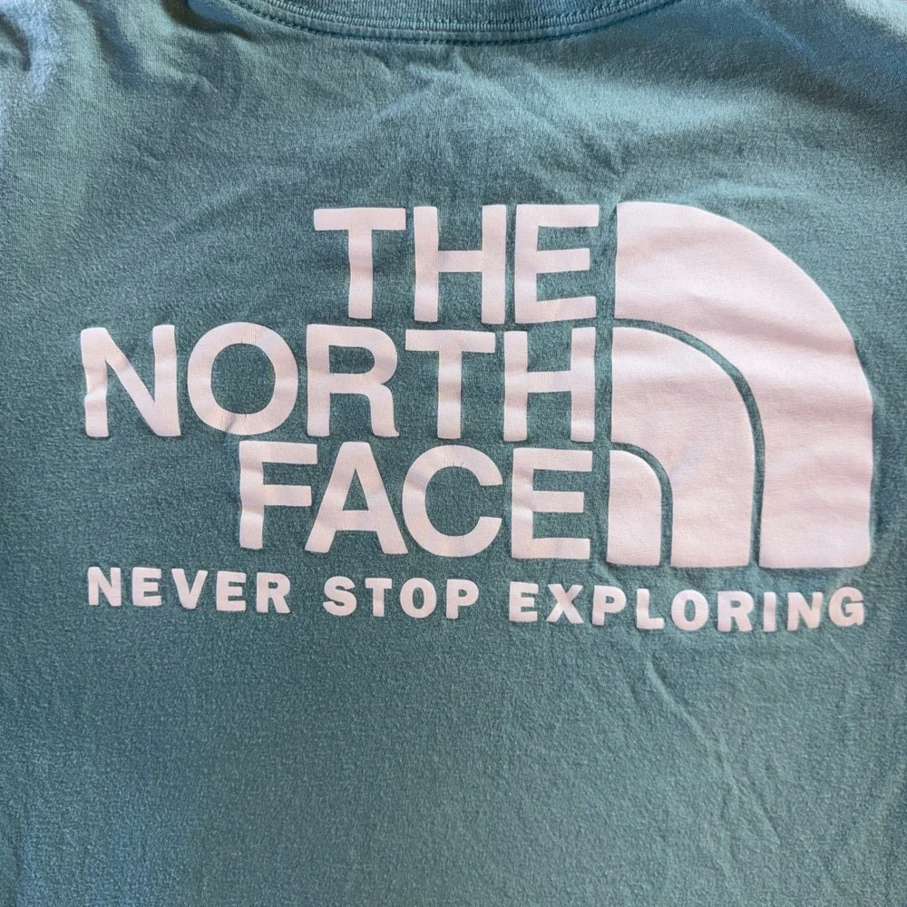 The North Face Womens Teal Blue Never Stop Exploring Graphic T-Shirt Small - Picture 3 of 7